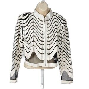 In Transit 2 Pearl Leather and Mesh Jacket Size M